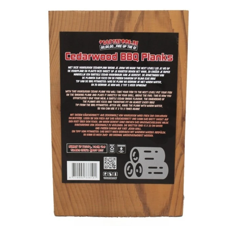 Vuur&Rook Cedar Rookplank 15 Cm 3 Stuks 1 Vuur&Rook Cedar Rookplank 15 Cm 3 Stuks
