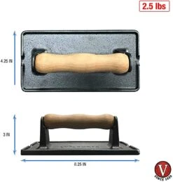 Victoria Cast Iron Emaille Bacon Press 7 Victoria Cast Iron Emaille Bacon Press -Bbq Gerelateerd Winkel image 1433