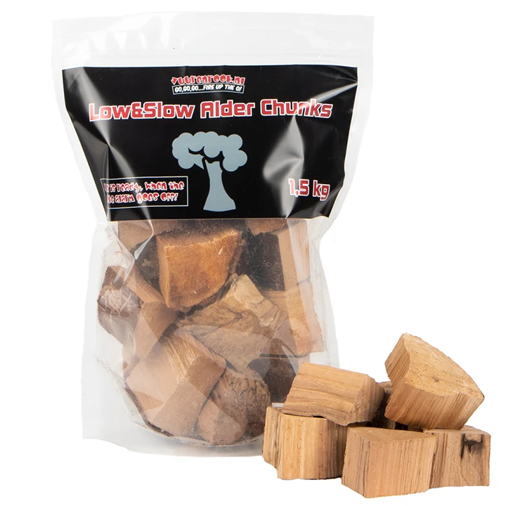 Vuur&Rook Low&Slow Alder Chunks 1,5 Kg 1 Vuur&Rook Low&Slow Alder Chunks 1,5 Kg
