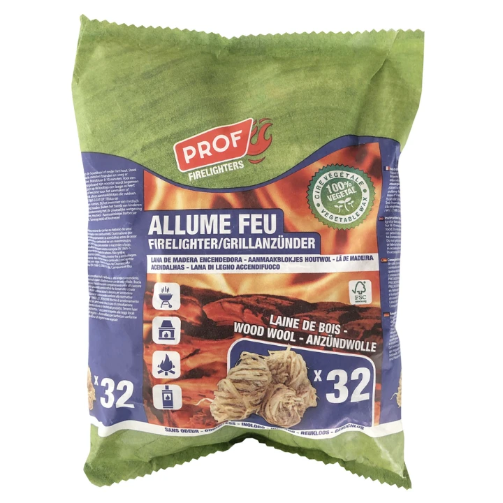 Prof Aanmaakwokkels Circa 32 Stuks / 400 Gram 1 Prof Aanmaakwokkels Circa 32 Stuks / 400 Gram