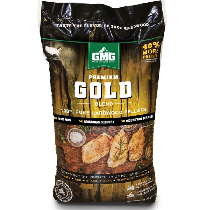 Green Mountain Premium Gold Eik/Hickory/Maple BBQ Pellets 12,7 Kilo 1 Green Mountain Premium Gold Eik/Hickory/Maple BBQ Pellets 12,7 Kilo