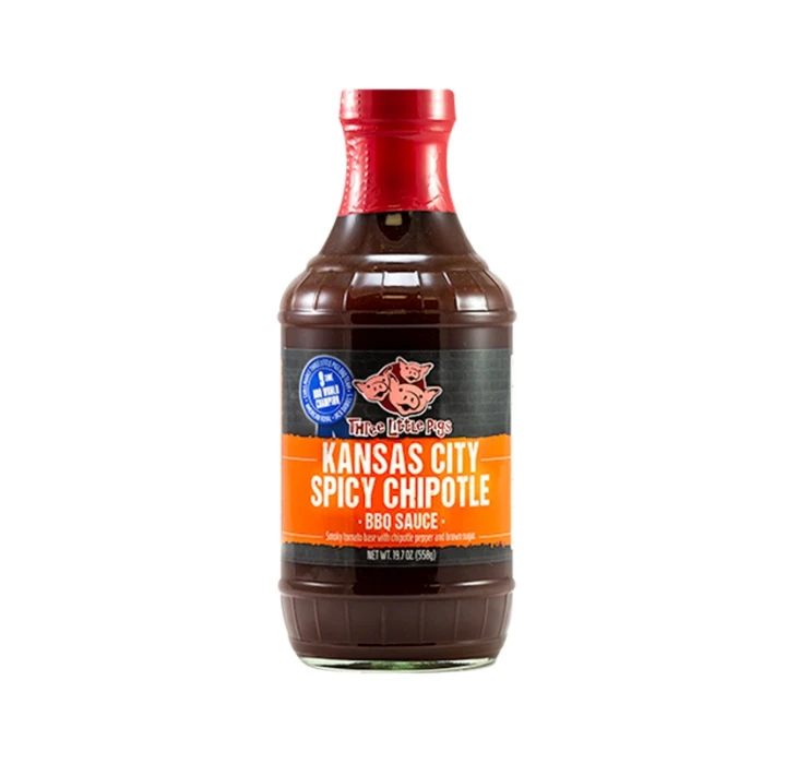 Three Little Pigs Kansas City Spicy Chipotle BBQ Sauce 19.7oz 1 Three Little Pigs Kansas City Spicy Chipotle BBQ Sauce 19.7oz