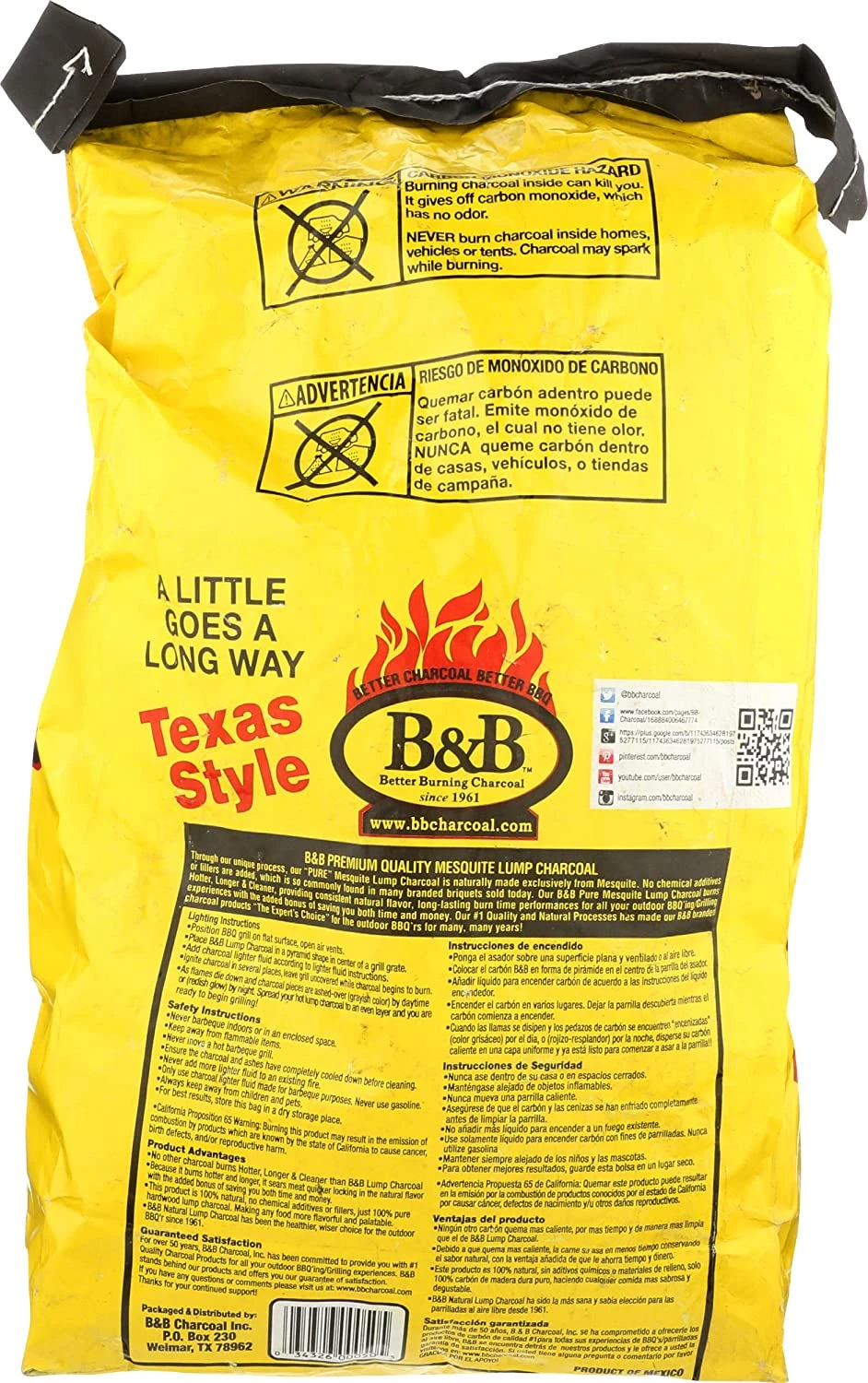 B&B Mesquite Lump Charcoal 3.6 Kg 2 B&B Mesquite Lump Charcoal 3.6 Kg - Afbeelding 2