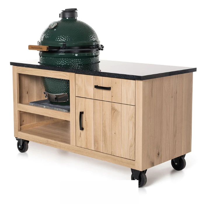 Eiken Tafel Compact Big Green Egg Medium & Large 2 Eiken Tafel Compact Big Green Egg Medium & Large - Afbeelding 2