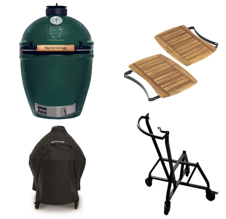 Big Green Egg Large + Integgrated Nest + Handler + Mates + Cover 1 Big Green Egg Large + Integgrated Nest + Handler + Mates + Cover